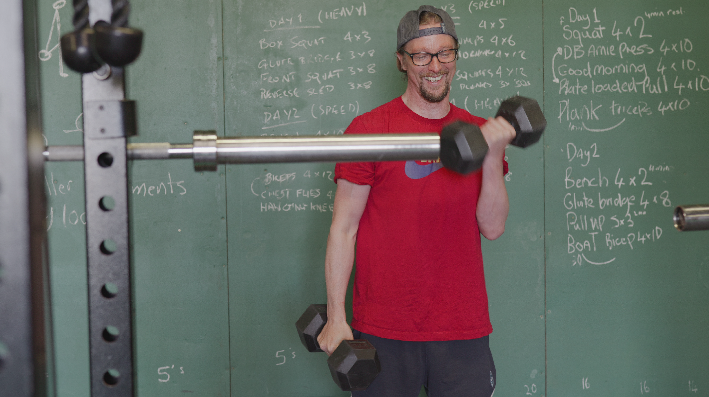 Coach training in gym